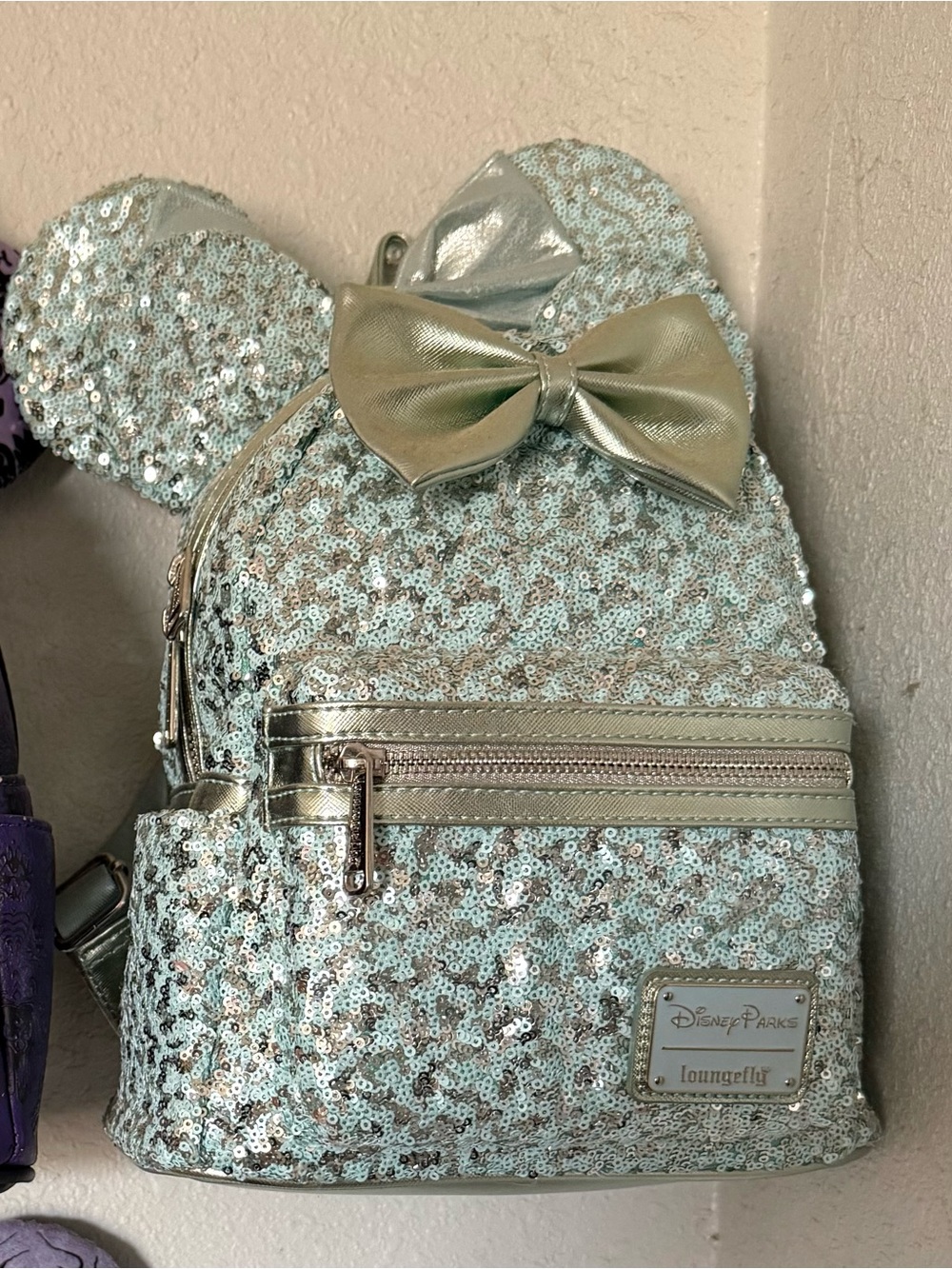 Loungefly Aqua Sequin Backpack set